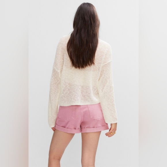 Mango MNG Fine-Knit Oversized Sweater - Off-White - Size M - NWT - Picture 2 of 7